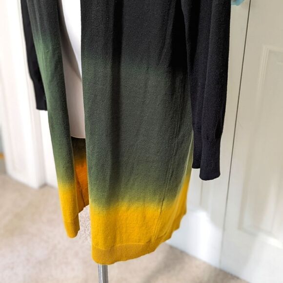 CHICO'S Rayon Spun Dip Dyed Open Front Cardigan/Duster - Picture 10 of 13